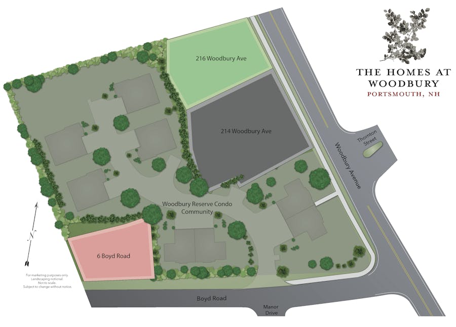 Site Plan for The Homes at Woodbury
